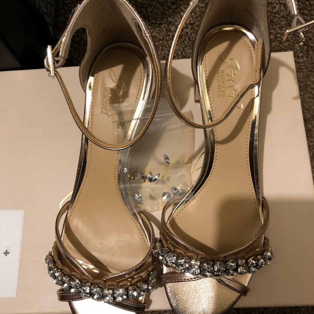 Jewel Badgley Mischka Womens Giona Tan Evening - Picture 3 of 7